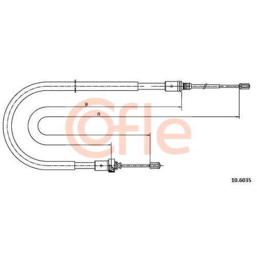 Cablu frana mana Peugeot 207 (Wa, Wc) Cofle 106035, parte montare : stanga, dreapta, spate