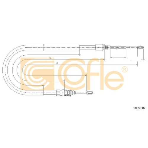 Cablu frana mana Peugeot 207 (Wa, Wc) Cofle 106036, parte montare : stanga, dreapta, spate