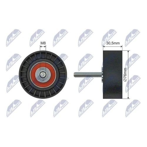 Rola intinzator curea transmisie Ford Maverick 2004-, Mondeo 3, 4 2000-, Transit 2006-2014, 117-03