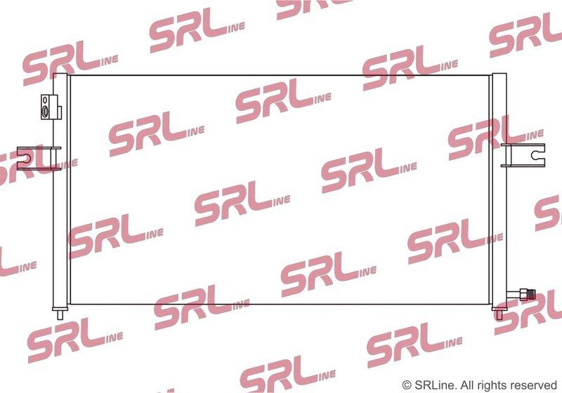 Condensator climatizare AC Nissan Np300 (D22) 08-14, Pick Up/Frontier 98-08, motor: 2.5 dci, Condenser fara uscator , 735(700)x330x16, SRLine, miez si rezervor din aluminiu brazat, 921103S200; 921103S401