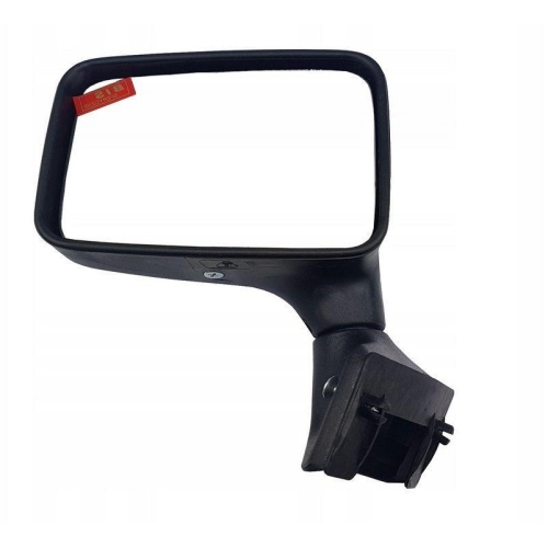 Oglinda exterioara Fiat 126 P 09.72-09.2000 partea stanga Best Auto Vest crom plana carcasa neagra reglare manuala fara incalzire, Model BIS