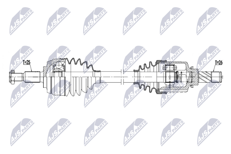 Planetara Renault Megane III 1.4 TCE 131 CP 2009-, Scenic, Grand Scenic 1.4 TCE 131 CP 2009-; partea stanga, cutie viteze manuala; 8200725503; NTY, aftermarket