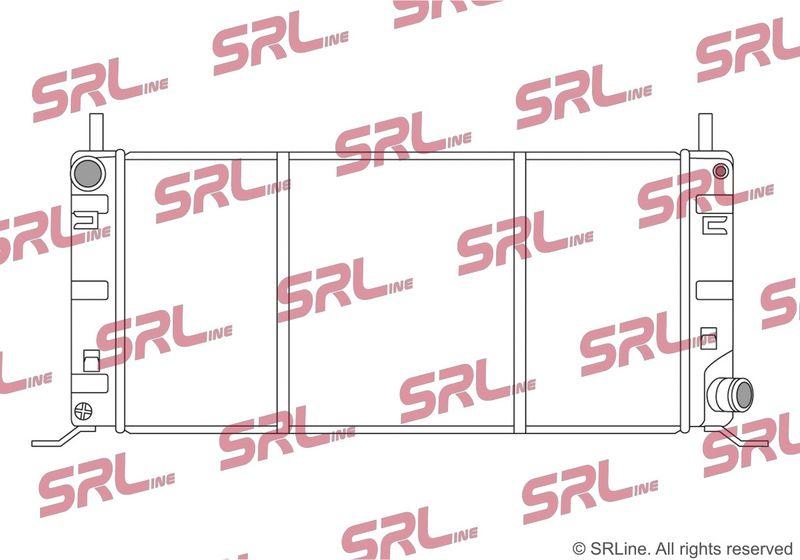 Radiator Ford Escort/Orion 86-90, motor: 1.6, 1.6 D, 1.8 D, 600x285x33, SRLine, Aluminiu/ Plastic brazat, 1643537; 6184413