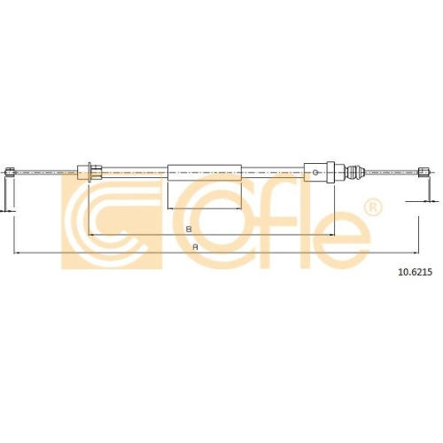 Cablu frana mana Peugeot 406 (8b) Cofle 106215, parte montare : dreapta, spate