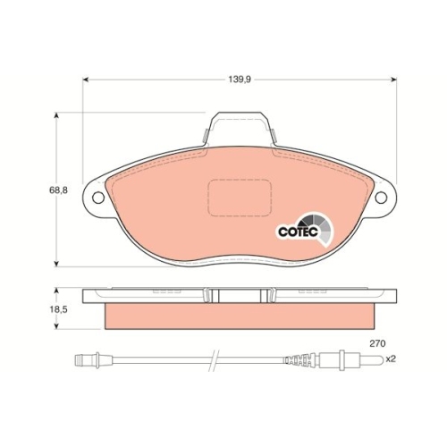 TRW set placute frana,frana disc COTEC