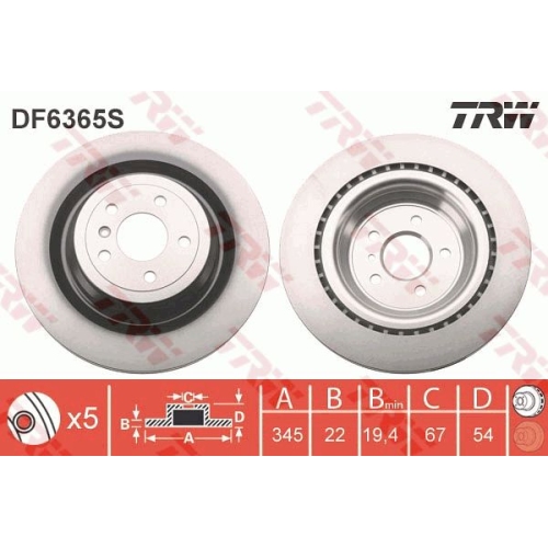 Disc frana TRW DF6365S, Spate