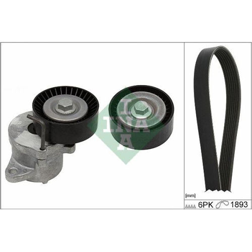 Set curea transmisie Opel Astra J (P10) 09.09-04.16, Astra J Box / Estate (P10) 09.09-10.15, Astra J Gtc 10.11-04.18, Astra J Sports Tourer (P10) 10.10-10.15, Zafira Tourer C (P12) 10.11-, Zafira Tourer C Van (P12) 10.11-, INA