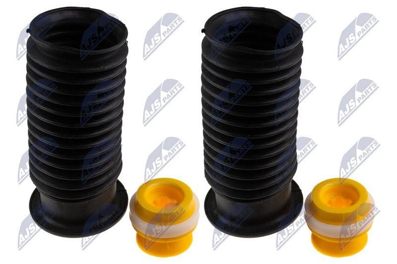 Capac protectie, burduf amortizor Opel Ampera 2011-2015, Astra 2009-2015, Cascada 2013-2019, Zafira Tourer 2011-, Chevrolet Cruze 2009-, Orlando 2011-2015, Volt 2011; set, partea din fata; 13315664; NTY, aftermarket