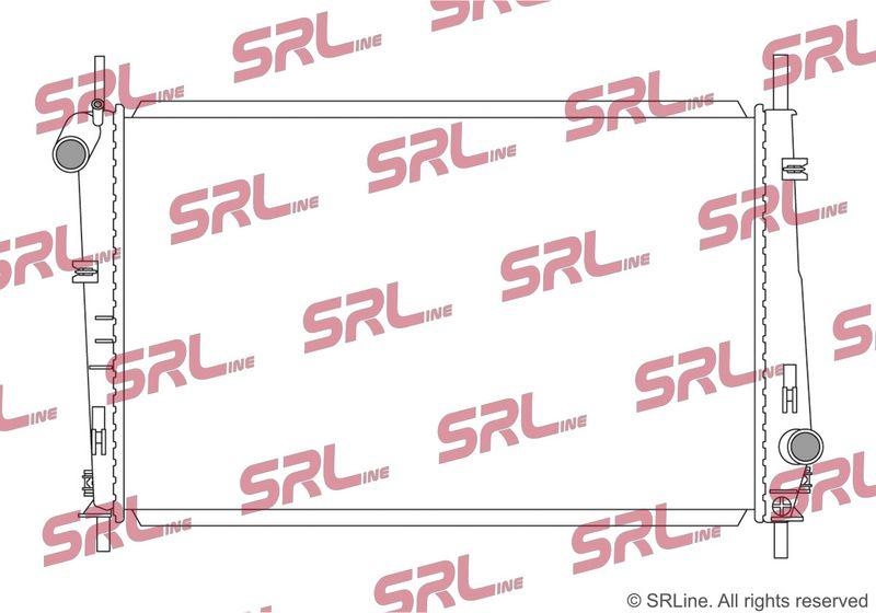 Radiator Ford Mondeo 00-07, motor: 1.8, 2.0, 616x386x24, SRLine, Aluminiu/ Plastic brazat, 1142808; 1S7H8005AA