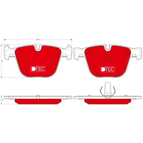 TRW set placute frana,frana disc DTEC COTEC