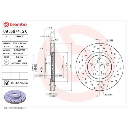 Set disc frana Subaru Brz 06.12-, Forester (Sf) 03.97-09.02, Forester (Sg) 02.02-12.12, Forester (Sh) 12.07-, Impreza Coupe (Gfc) 01.93-12.00, Impreza Estate (Gf) 08.92-12.00, Impreza Estate (Gg) 10.00-12.08, Impreza Liftback (Gp) 10.11-, Impreza Liftback