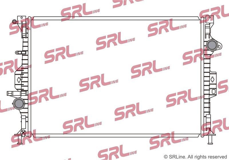 Radiator Ford Mondeo 07-, motor: 1.6, 2.0, intrare/iesire conectare rapida, 672x450x17, SRLine, Aluminiu/ Plastic brazat, 1457605; 1460547