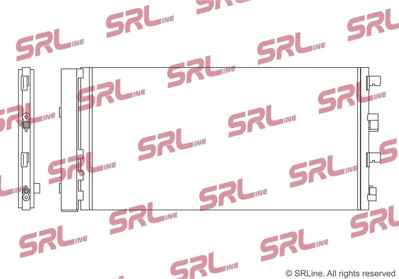 Condensator climatizare AC Dacia Duster 10-, motor: 1.5 dci, Condensator cu uscator integrat , 660(615)x320x16, SRLine, miez si rezervor din aluminiu brazat, 8200880551; 8660003442