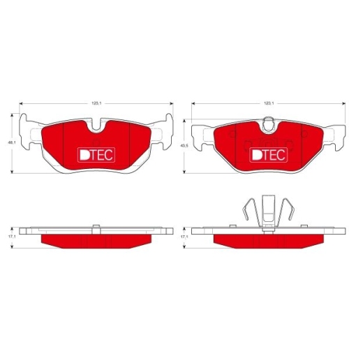 TRW set placute frana,frana disc DTEC COTEC