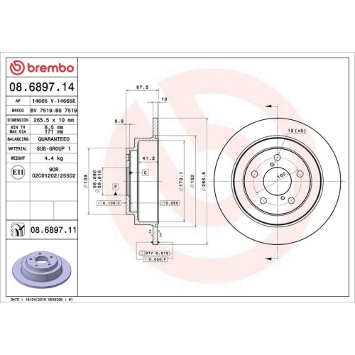 Set disc frana Subaru Forester (Sf) 03.97-09.02, Forester (Sg) 02.02-12.12, Impreza Coupe (Gfc) 01.93-12.00, Impreza Estate (Gf) 08.92-12.00, Impreza Estate (Gg) 10.00-12.08, Impreza Saloon (Gc) 08.92-09.01, Impreza Saloon (Gd) 09.99-06.09, Legacy I (Bc)