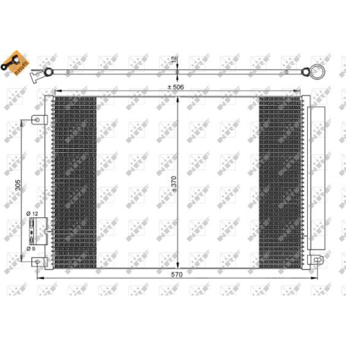 Condensator climatizare, Radiator clima Abarth 500 (312), Panda (312, 312); Ford Ka (Ru8); Lancia Ypsilon (312, 846) Nrf 35753