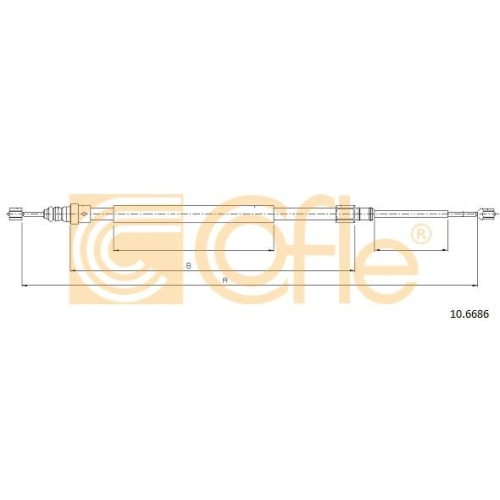 Cablu frana mana Renault Megane 2 (Bm0/1, Cm0/1) Cofle 106686, parte montare : stanga, dreapta, spate