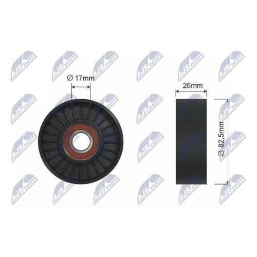 Rola intinzator curea transmisie Hyundai Coupe 2, Santa Fe I, Sonata 4, Tiburon, Trajet, Trajet, Minivan, Tucson, Xg; Kia Magentis I, Sportage 2 2.5, 2.7 06.98-, 121-00