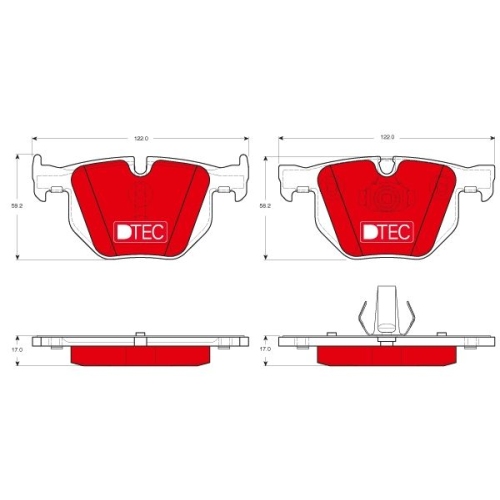 TRW set placute frana,frana disc DTEC COTEC