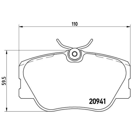 Placute frana Mercedes 124 (W124) 12.84-08.93, 190 (W201) 10.82-08.93, Clasa E (W124) 02.93-06.96, Clasa E Convertible (A124) 05.93-03.98, Clasa E Coupe (C124) 06.93-06.97, Clasa E T-Model (S124) 06.93-06.96, Fata, BREMBO