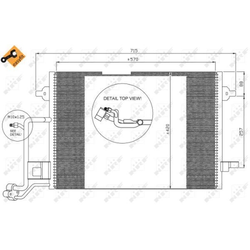 Condensator climatizare, Radiator clima Audi A4 (8d2, B5); Vw Passat (3b2/3b3) Nrf 35308