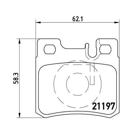 Placute frana Mercedes 124 Convertible (A124) 09.91-06.93, 124 (W124) 12.84-08.93, 190 (W201) 10.82-08.93, Clasa C (W202) 03.93-05.00, Clasa C T-Model (S202) 06.96-03.01, Clasa E (W124) 02.93-06.96, Clasa E (W210) 06.95-08.03, Clasa E Convertible (A124) 0