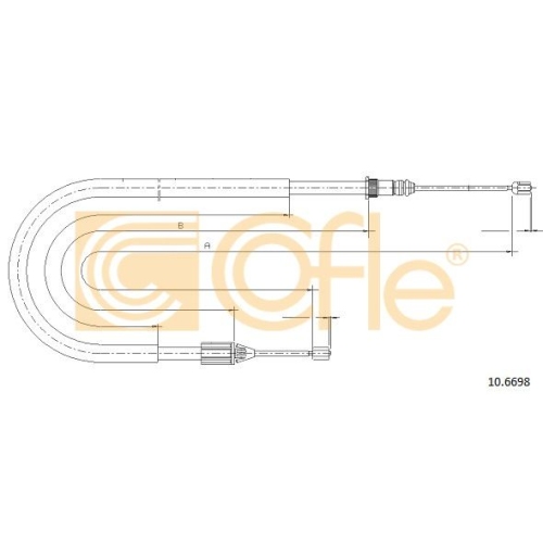 Cablu frana mana Renault Megane Scenic (Ja0/1), Scenic 1 (Ja0/1) Cofle 106698, parte montare : dreapta, spate