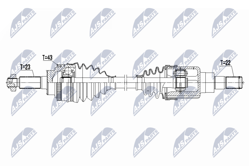 Planetara Suzuki Swift IV 1.2 2010-, Alto 1.0 2009-, Nissan Pixo 1.0 2009-; partea stanga, cutie viteze manuala; 44102M68K50; NTY, aftermarket