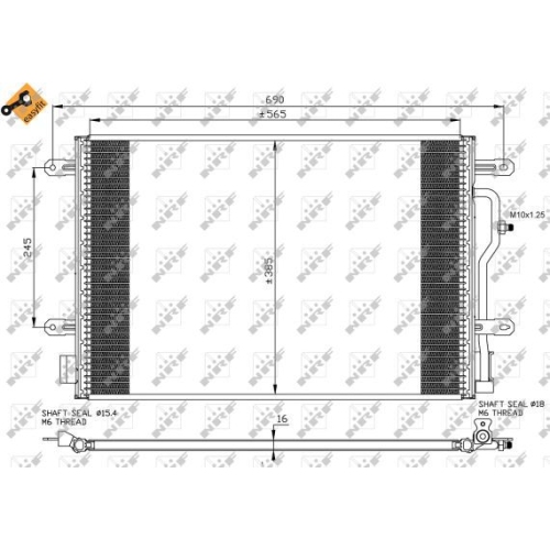 Condensator climatizare, Radiator clima Audi A4 (8e2, B6), A6 (4b2, C5), Allroad (4bh, C5) Nrf 35465