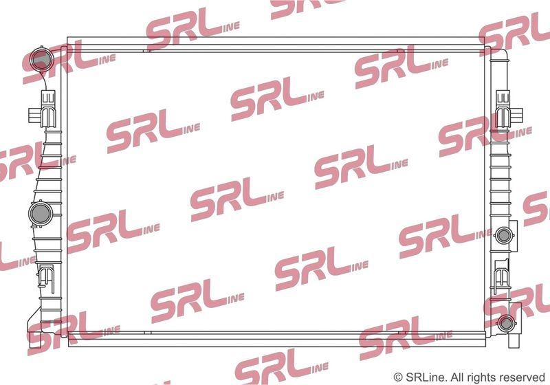 Radiator Audi A3 20-; Skoda Octavia 20-; Vw Golf 8 20-, motor: 1.0 TSI, 2.0 TDI, intrare/iesire conectare rapida, 650x439x26, SRLine, Aluminiu/ Plastic brazat, 5WA121251; 5WA121251L