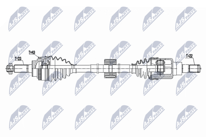 Planetara Suzuki Swift IV 1.2 2010-, Alto 1.0 2009-; Nissan Pixo 1.0 2009-; partea dreapta, cutie viteze manuala; 44101M68K51; NTY, aftermarket