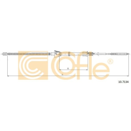 Cablu frana mana Seat Arosa (6h); Vw Lupo (6x1, 6e1) Cofle 107134, parte montare : stanga, dreapta, spate