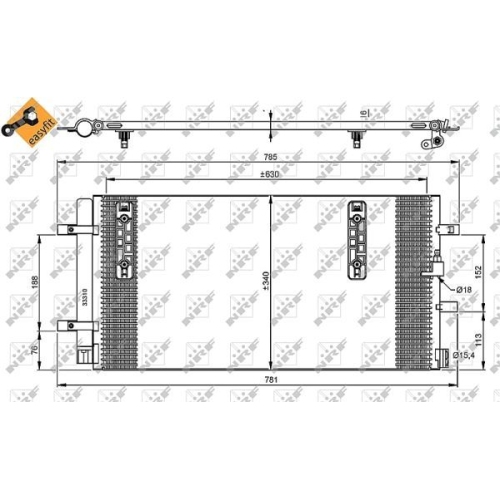 Condensator climatizare, Radiator clima Audi A4 (8k2, B8), A5 (8t3), Q5 (8r) Nrf 35916