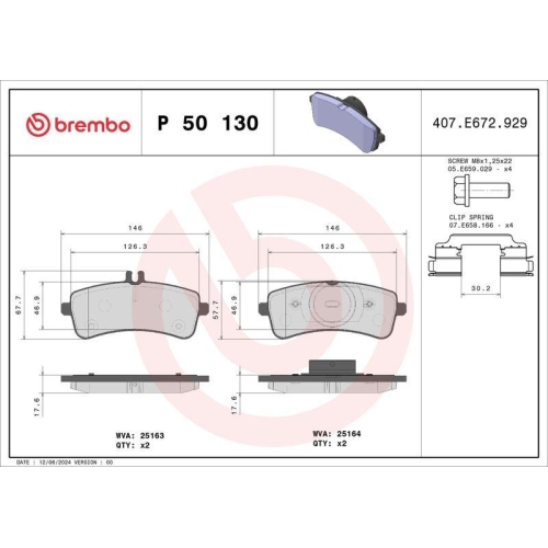 Placute frana Mercedes Amg Gt (X290) 07.18-, Clasa C Convertible (A205) 06.16-04.23, Clasa C Coupe (C205) 10.15-04.23, Clasa C T-Model (S205) 09.14-02.23, Clasa S (W222 V222 X222) 05.13-08.20, Clasa S Cabriolet (A217) 12.15-08.20, Clasa S Coupe (C217) 04.