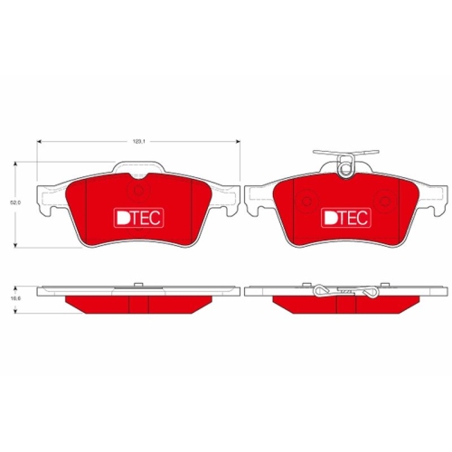 Set placute frana spate TRW Cadillac Cts 2007-; Citroen C5 2008-; Ford Focus III 2010- Mazda 5 2005-; Nissan Primera 2002- Opel Signum Vectra C Peugeot 508 Renault Espace IV Laguna II Latitude Megane II Vel Satis Saab 9-3; 9-3X; Volvo S40 2003-2012