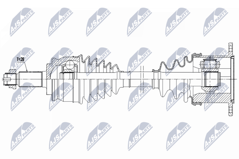Planetara Suzuki Vitara, Grand Vitara 4WD 1.6, 1.9 DDIS, 2.0, 2.4 2005-; partea din spate, stanga = dreapta, cutie viteze manuala / automata; 44105-79K10; NTY, aftermarket