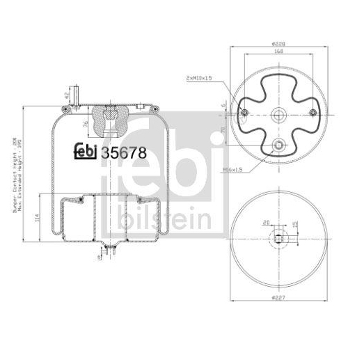 FEBI BILSTEIN Burduf, suspensie pneumatica