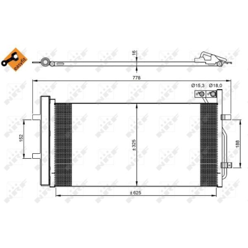 Condensator climatizare, Radiator clima Audi Q3 (8u) Nrf 350029