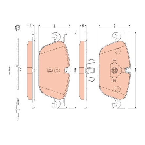 TRW set placute frana,frana disc