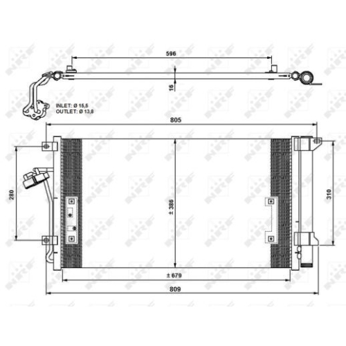 Condensator climatizare, Radiator clima Audi Q7 (4l); Porsche Cayenne (9pa, 955); Vw Touareg (7L) Nrf 35639