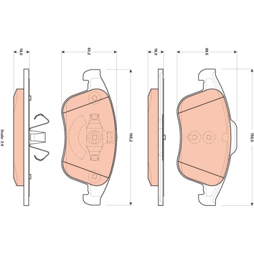 TRW set placute frana,frana disc