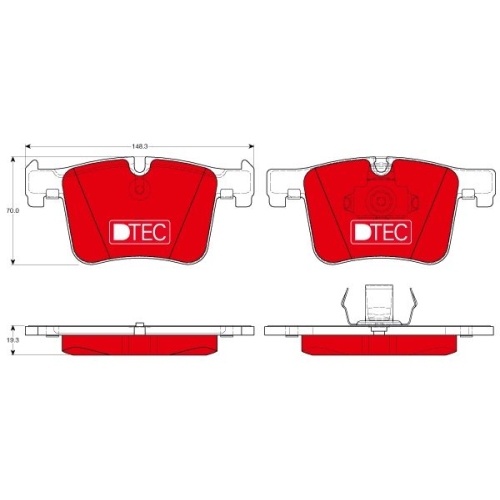 TRW set placute frana,frana disc DTEC COTEC