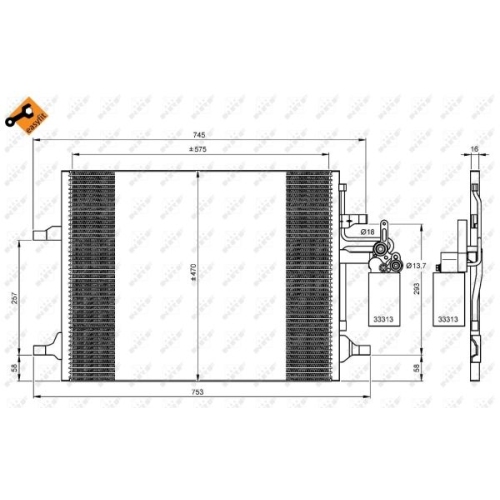 NRF Condensator, climatizare EASY FIT