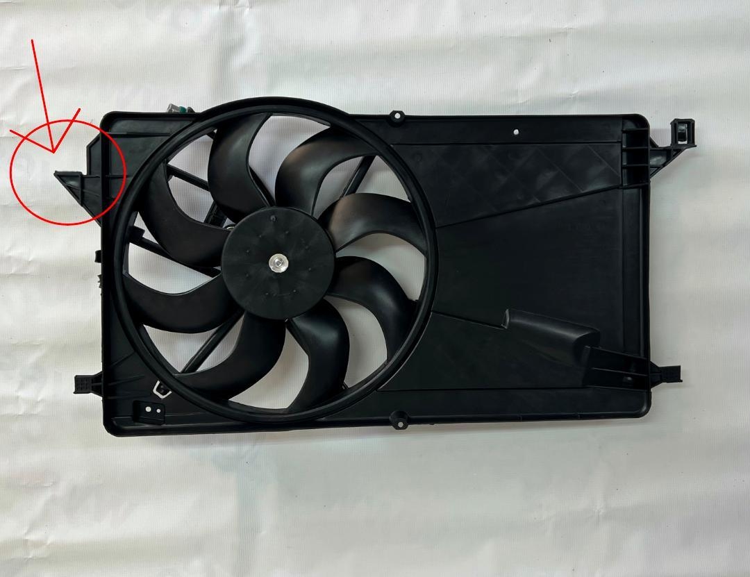 GMV radiator electroventilator Ford Focus 2 (Da_), 2004-2011, Mazda 3 (Bk), 2003-2009, Volvo C30, 2006-2013, S40/V50, 2004-2012, tip climatizare , dimensiune 390mm , cu 2 pini, fara modul control, CLEMA RUPTA, ELECTROVENTILATOR FOLOSIBIL