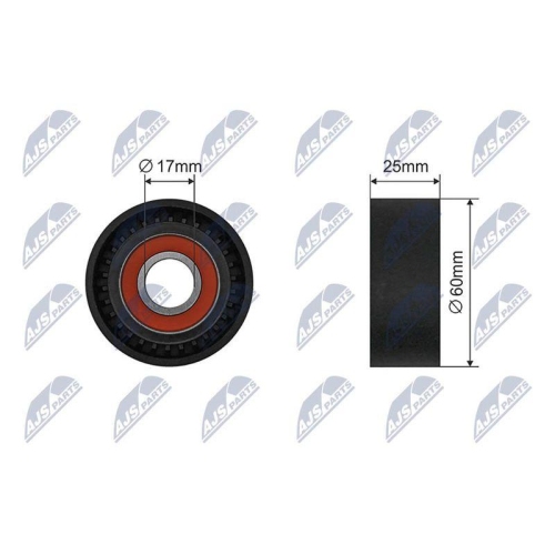 Rola intinzator curea transmisie Mazda 2 1.5d 2014-, 3 1.5d 2016-, 2.2d 2014-, Cx-3 1.5d 2015-, S550-15-980