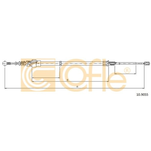 Cablu frana mana Skoda Fabia 2 5J, Fabia 1 (6y); Vw Polo (9n) Cofle 109055, parte montare : stanga, dreapta, spate