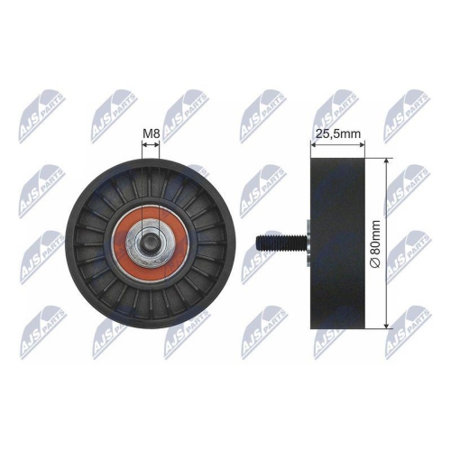 Rola intinzator curea transmisie Mercedes 124 (C124), 124 T-Model (S124), 124 (W124), 190 (W201), G (W461), G (W463), T1 (601), T1 (601, 611), T1 (B601) 1.8, 2.0, 2.3 04.77-07.00, 37-96