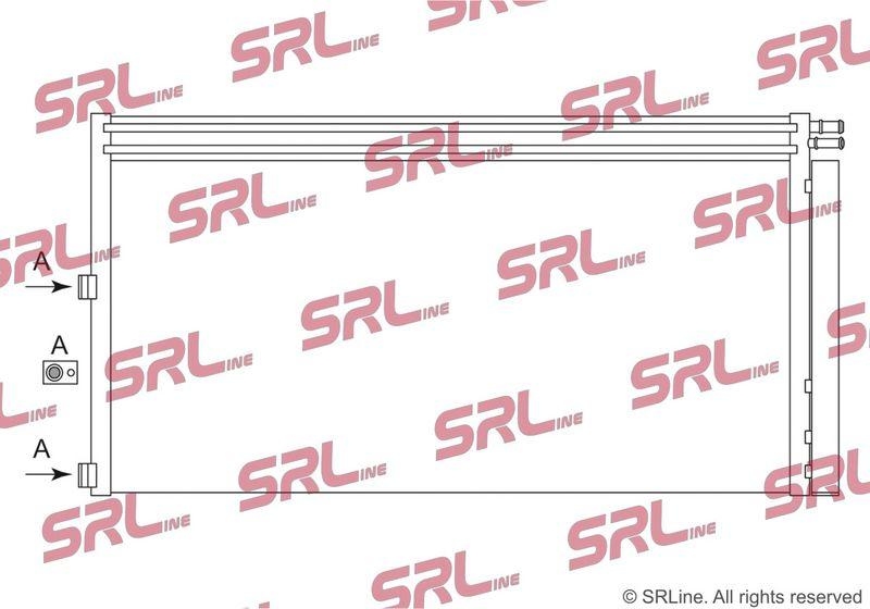 Condensator climatizare AC Ford Expedition 06-; Lincoln Navigator 06-, motor: 5.4 V8, Condensator cu uscator integrat , 815 (780)x430x16, SRLine, miez si rezervor din aluminiu brazat, 7L1Z19712A