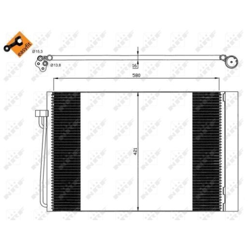 Condensator climatizare, Radiator clima Bmw Seria 5 (E60), Seria 6 (E63, E64), Seria 7 (E65, E66, E67) Nrf 35537