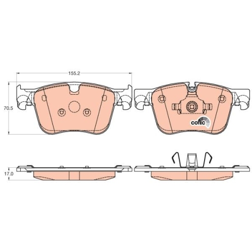 TRW set placute frana,frana disc COTEC